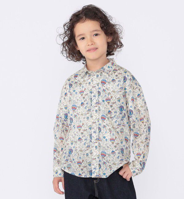SHIPS KIDS「SHIPS KIDS:100～130cm / リバティ プリント 長袖 シャツ」|シャツ・ブラウス|