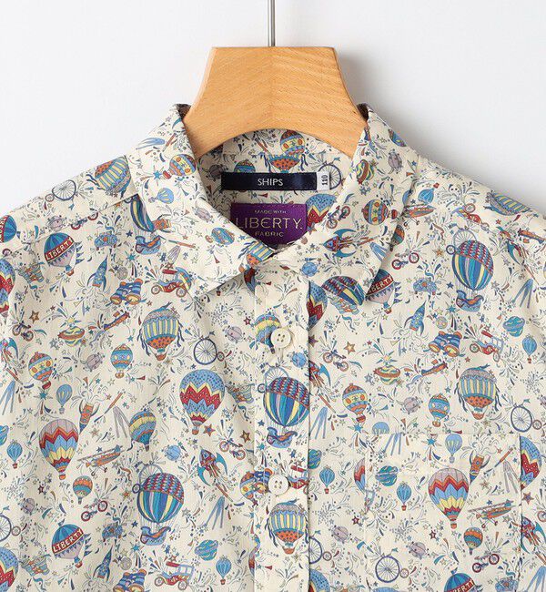 SHIPS KIDS「SHIPS KIDS:100～130cm / リバティ プリント 長袖 シャツ」|シャツ・ブラウス|