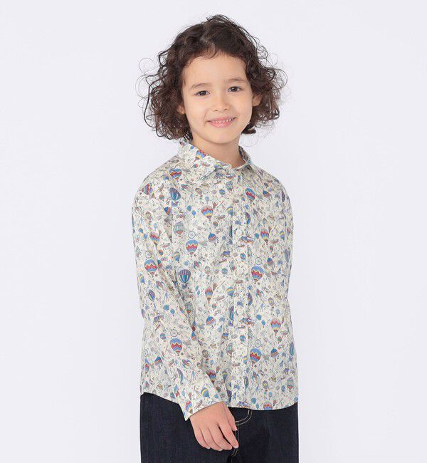 SHIPS KIDS「SHIPS KIDS:100～130cm / リバティ プリント 長袖 シャツ」|シャツ・ブラウス|