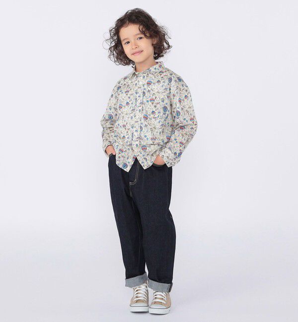 SHIPS KIDS「SHIPS KIDS:100～130cm / リバティ プリント 長袖 シャツ」|シャツ・ブラウス|