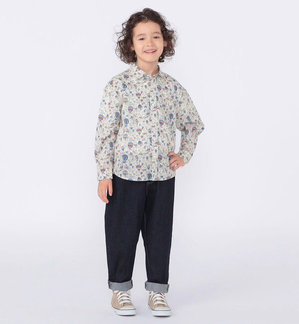 SHIPS KIDS「SHIPS KIDS:100～130cm / リバティ プリント 長袖 シャツ」|シャツ・ブラウス|