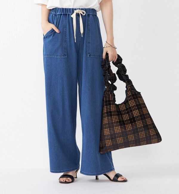 SHIPS Colors 「SHIPS Colors:〈洗濯機可能〉カットデニム ドロスト パンツ◇」|デニム|