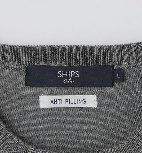 SHIPS Colors 「SHIPS Colors:〈手洗い可能〉アンチピリング 12ゲージ クルーネック ニット」|ニット・セーター|