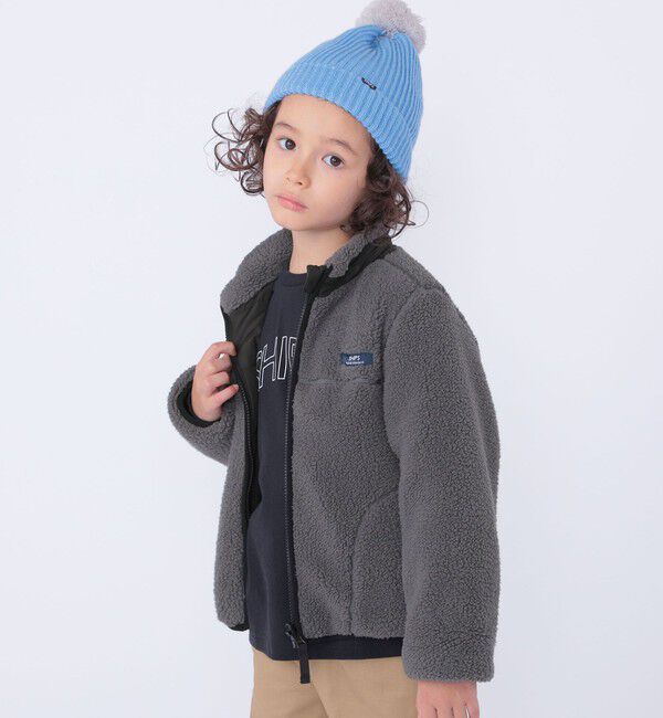SHIPS KIDS「SHIPS KIDS:100～130cm/〈洗濯機可能〉ボア リバーシブル ジャケット」|ブルゾン・スタジャン|