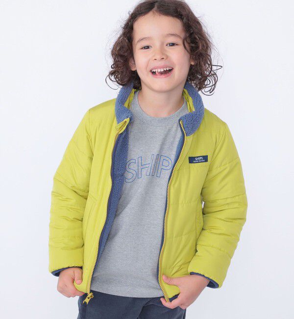 SHIPS KIDS「SHIPS KIDS:100～130cm/〈洗濯機可能〉ボア リバーシブル ジャケット」|ブルゾン・スタジャン|