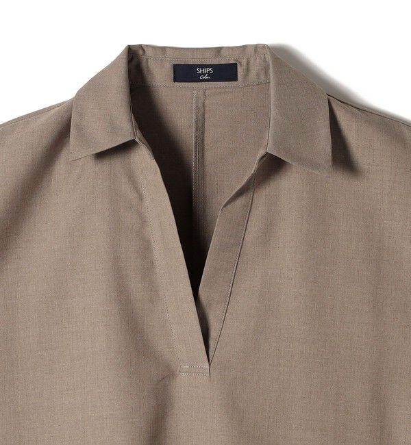 SHIPS Colors 「SHIPS Colors:〈手洗い可能〉TR スキッパー オーバー シャツ」|シャツ・ブラウス|