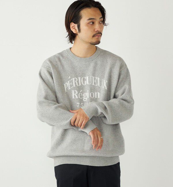 SHIPS Colors 「SHIPS Colors:〈手洗い可能〉モール ジャカード ロゴ ニット」|ニット・セーター|