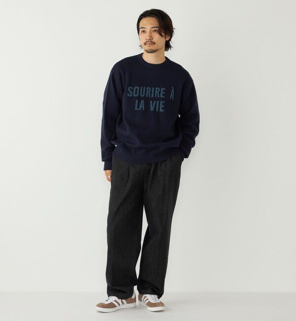 SHIPS Colors 「SHIPS Colors:〈手洗い可能〉モール ジャカード ロゴ ニット」|ニット・セーター|