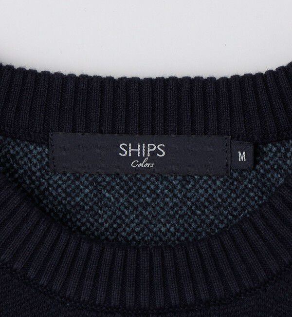 SHIPS Colors 「SHIPS Colors:〈手洗い可能〉モール ジャカード ロゴ ニット」|ニット・セーター|