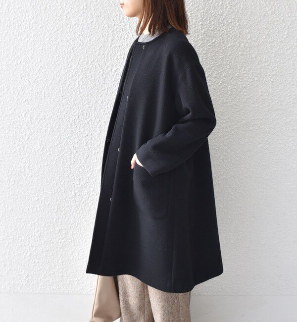 SHIPS Colors 「SHIPS Colors:SUPER100 ウール ノーカラー コート◇」|ノーカラーコート|