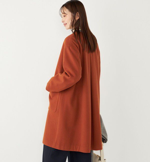 SHIPS Colors 「SHIPS Colors:SUPER100 ウール ノーカラー コート◇」|ノーカラーコート|