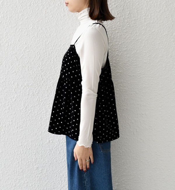 SHIPS Colors 「SHIPS Colors:〈手洗い可能〉グリッタープリント ポリエステルベロア キャミソール」|その他|