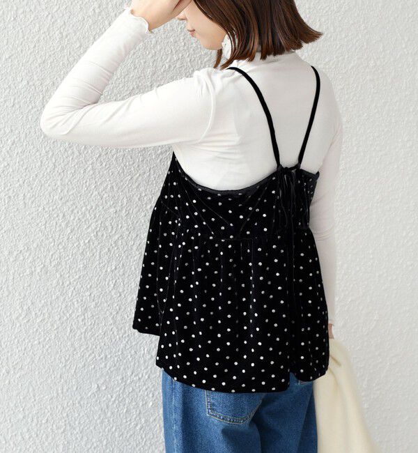 SHIPS Colors 「SHIPS Colors:〈手洗い可能〉グリッタープリント ポリエステルベロア キャミソール」|その他|