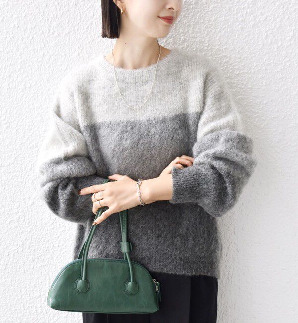 SHIPS for women「《一部追加予約》【WEB限定】〈手洗い可能〉モヘヤ混 グラデーション ニット プルオーバー」|ニット・セーター|