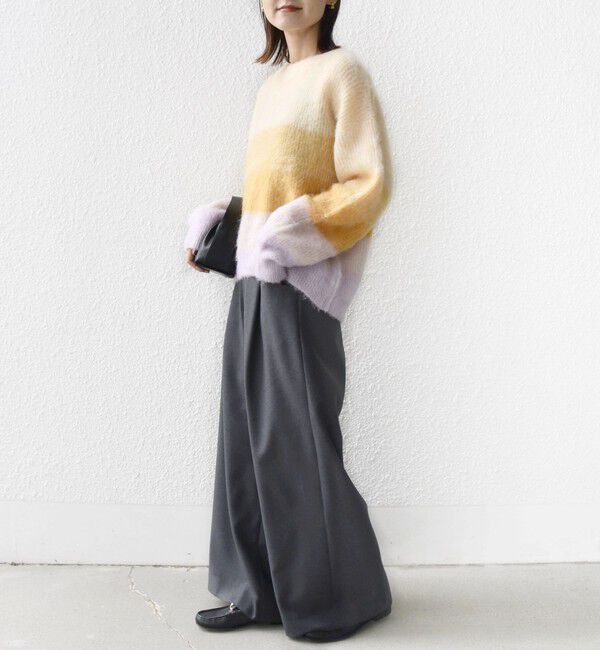 SHIPS for women「《一部追加予約》【WEB限定】〈手洗い可能〉モヘヤ混 グラデーション ニット プルオーバー」|ニット・セーター|