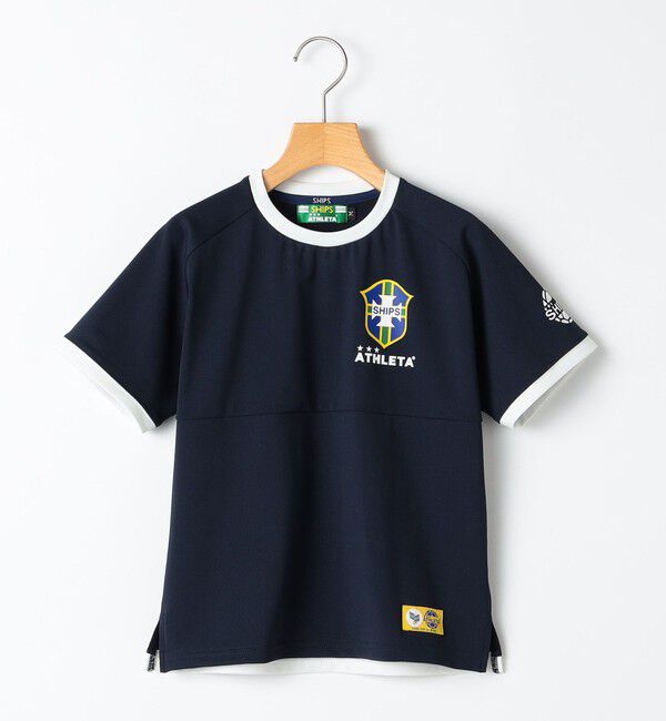 SHIPS KIDS「【SHIPS KIDS別注】ATHLETA:130～170cm /メッシュ Tシャツ」|Tシャツ・カットソー|ネイビー