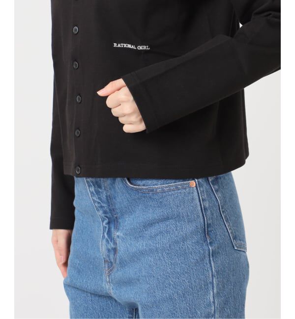 OUTDOOR PRODUCTS Usual Things「≪予約≫ロゴ刺繍コットンクルーネックカーディガン」|カーディガン|