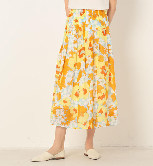 Ballsey「H.ムタビリスプリント タックプリーツロングスカート」|フレア|