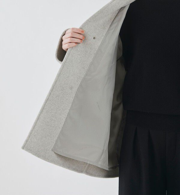 ウールカシミヤダブルフェイス フーデットコート（GALERIE VIE