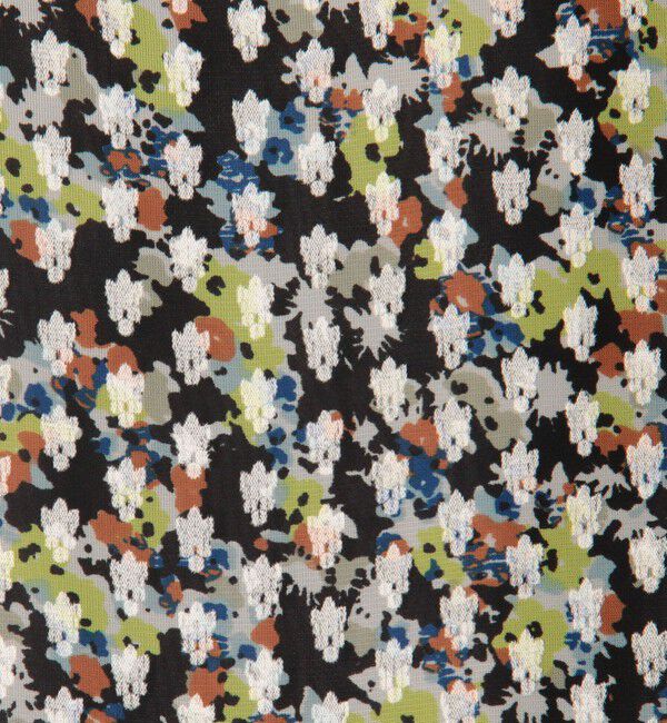 SOULEIADO「レーヨンポリエステルプリント　シースルーサテンスカート」|スカート|