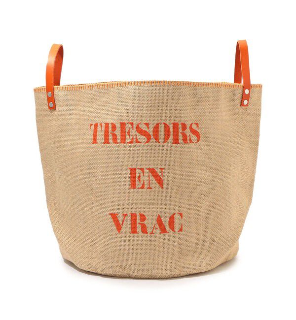 TOMORROWLAND HOME「ジュート ランドリーバスケットバッグ」|トイレタリー・ランドリーグッズ|28 オレンジ