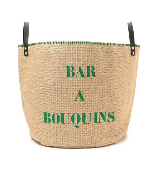 TOMORROWLAND HOME「ジュート ランドリーバスケットバッグ」|トイレタリー・ランドリーグッズ|55 グリーン