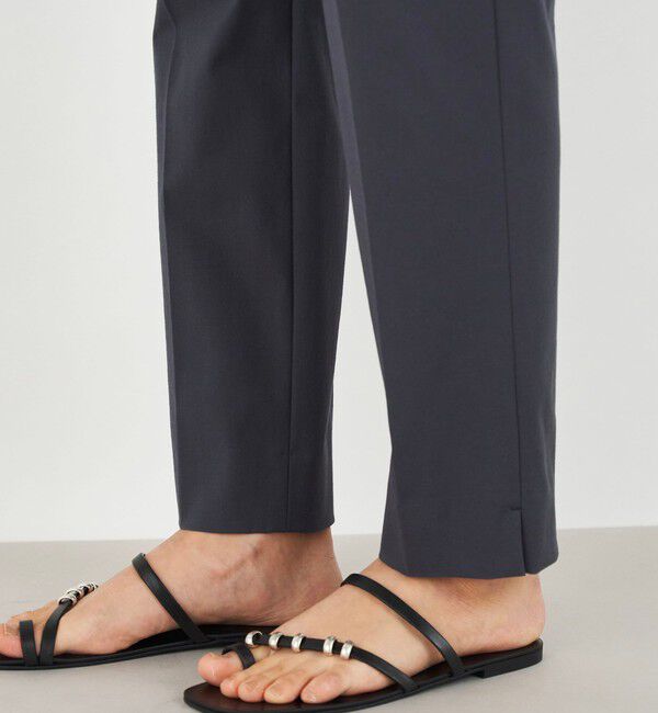 DES PRES「プレーンコットンストレッチ シガレットパンツ」|スラックス|