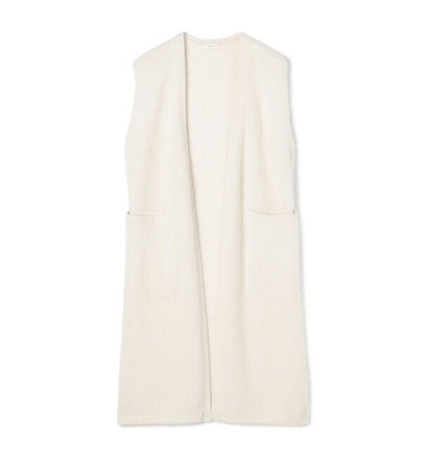 DES PRES「フォックスカシミヤ ロングジレ」|ベスト・ジレ|12 ホワイト系