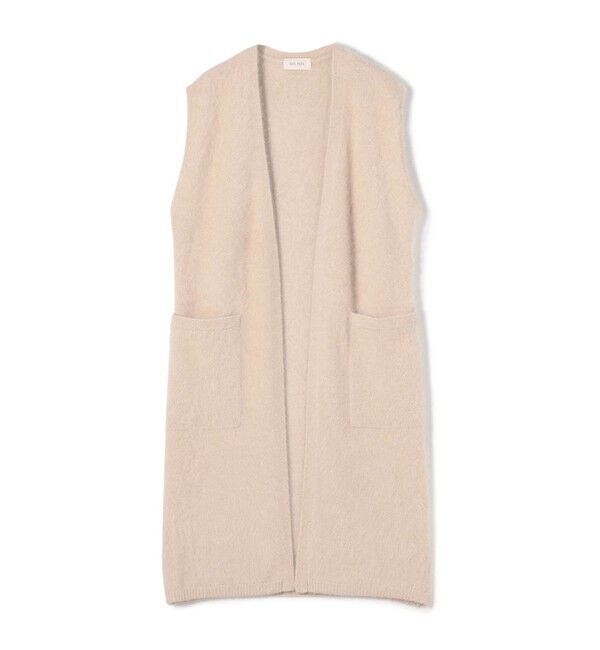DES PRES「フォックスカシミヤ ロングジレ」|ベスト・ジレ|42 ライトベージュ系