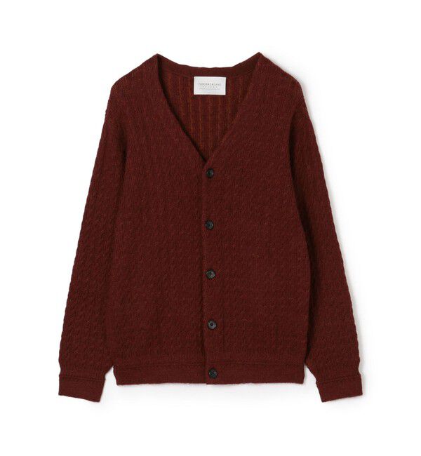 TOMORROWLAND MENS「TOMORROWLAND tricot アルパカポリエステル Vネックカーディガン」|カーディガン|37 ダークレッド