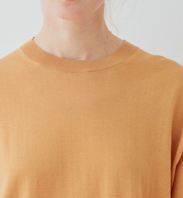 GALERIE VIE「クレープコットン ハーフスリーブプルオーバー」|ニット・セーター|