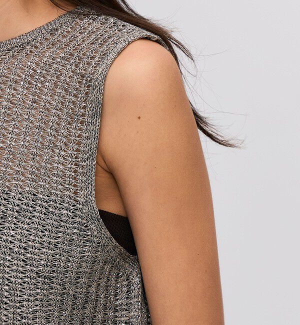 BACCA「オーロラフィルム リネンベスト」|ニット・セーター|