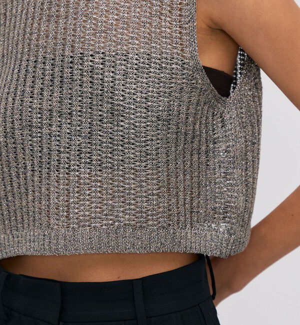 BACCA「オーロラフィルム リネンベスト」|ニット・セーター|