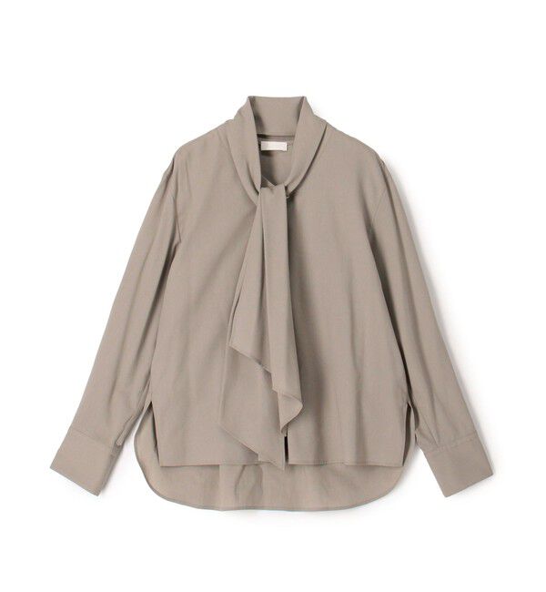 Ballsey「【WEB先行予約】ジュエルコットン ワイドボウタイブラウス」|シャツ・ブラウス|53 カーキ