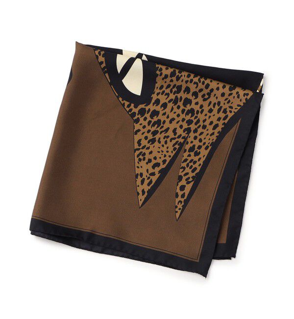 TOMORROWLAND GOODS「AENEIS ECLIPSE ANIMALE スカーフ」|バンダナ・スカーフ|48 ダークブラウン系