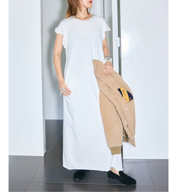  「SATIN PIPING CUT DRESS：ワンピース」|ワンピース|