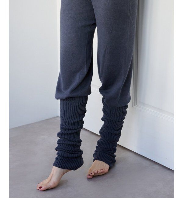 EMILYWEEK「EMILYWEEK &times; NETENE. ロングリブレッグウォーマー」|レッグウォーマー|グレー