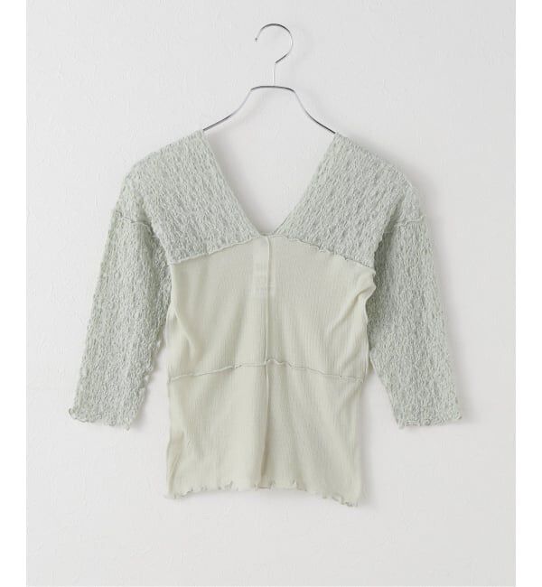 EMILYWEEK「【BASERANGE/ベースレンジ】NEHRU LONG SLEEVE TEE / TTNLS-LA-WI25」|Tシャツ・カットソー|グリーン