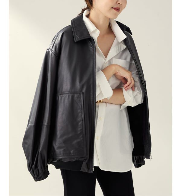 Plage「R&rsquo;IAM レザーブルゾン」|ライダースジャケット|