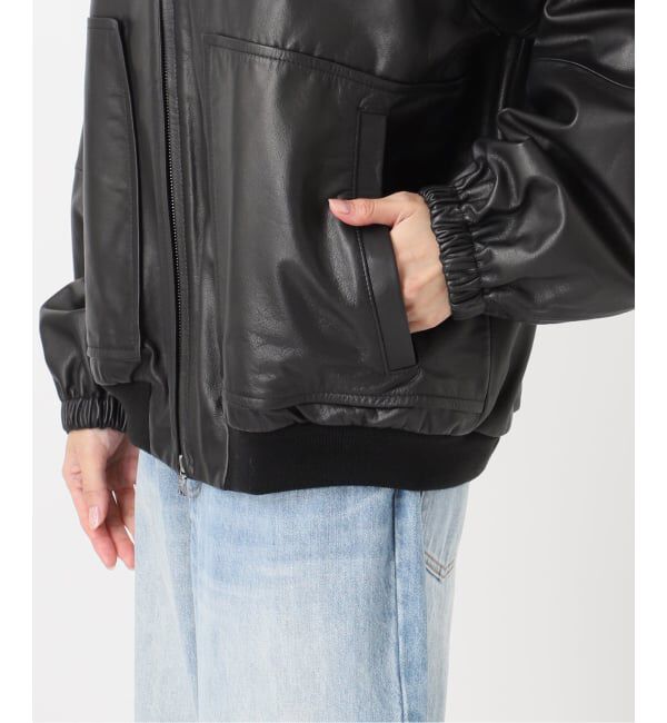 Plage「R&rsquo;IAM レザーブルゾン」|ライダースジャケット|