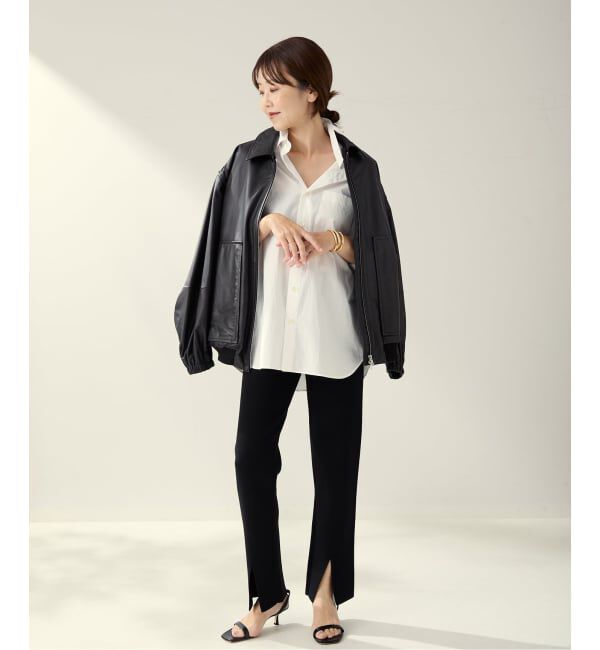 Plage「R&rsquo;IAM レザーブルゾン」|ライダースジャケット|