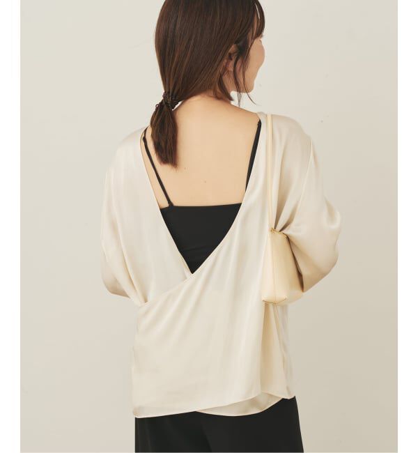 Plage「Memory Satin Back Wrap ブラウス」|シャツ・ブラウス|