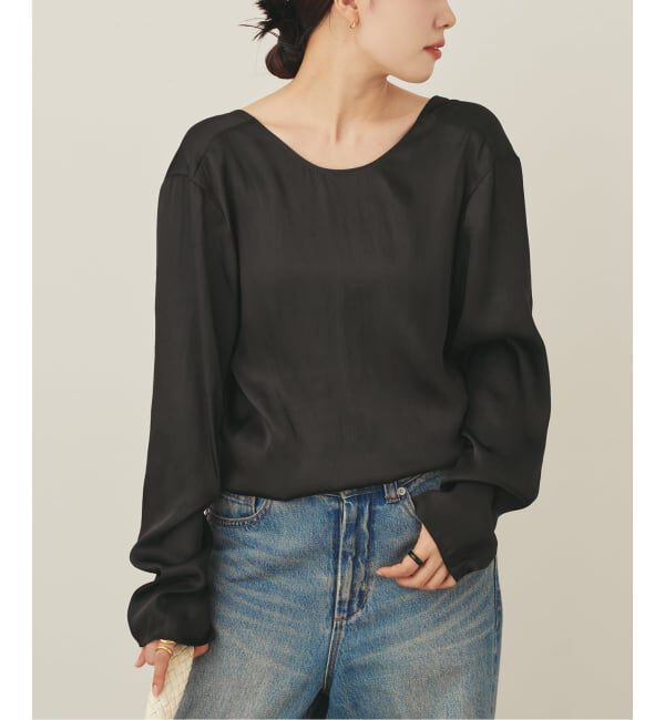 Plage「Memory Satin Back Wrap ブラウス」|シャツ・ブラウス|