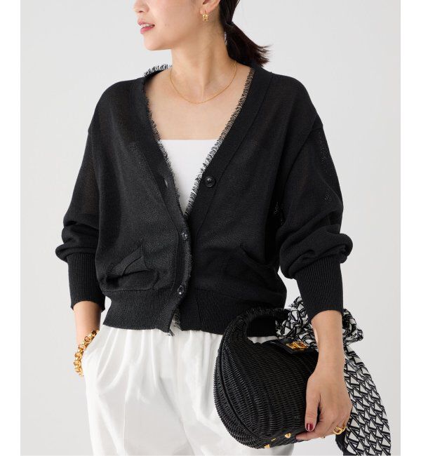 VERMEIL par iena「ペーパーテープヤーン カーデ」|カーディガン|