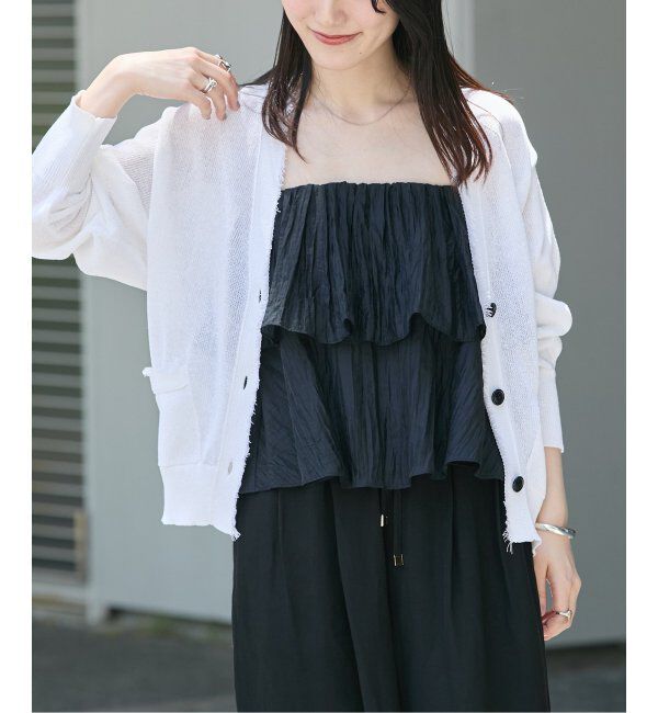 VERMEIL par iena「ペーパーテープヤーン カーデ」|カーディガン|