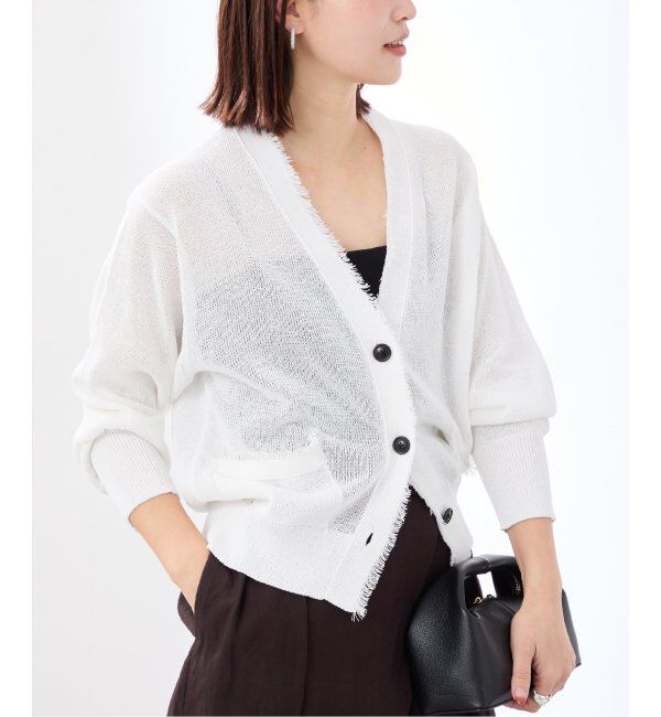 VERMEIL par iena「ペーパーテープヤーン カーデ」|カーディガン|