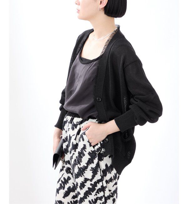VERMEIL par iena「ペーパーテープヤーン カーデ」|カーディガン|
