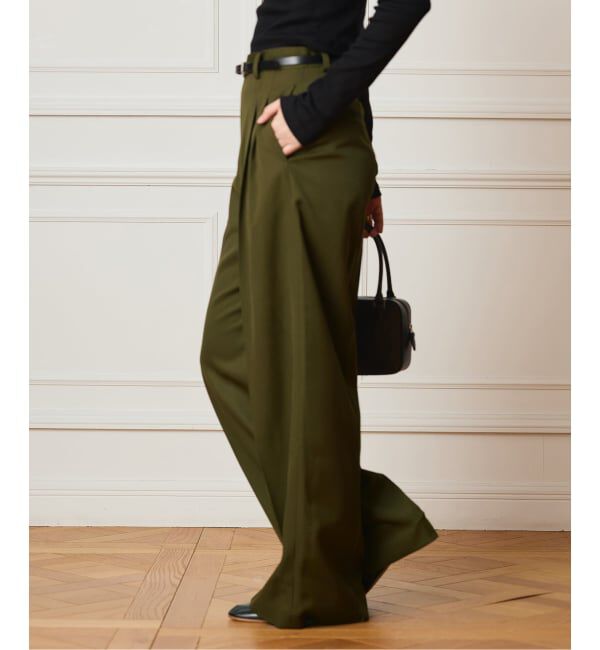 IENA LA BOUCLE「IENA LA BOUCLE サイドタックストレートパンツ」|スラックス|