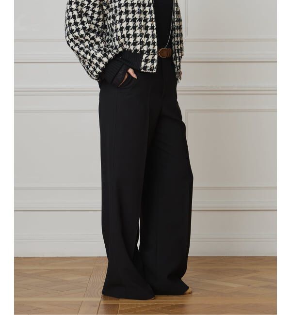 IENA LA BOUCLE「IENA LA BOUCLE サイドタックストレートパンツ」|スラックス|