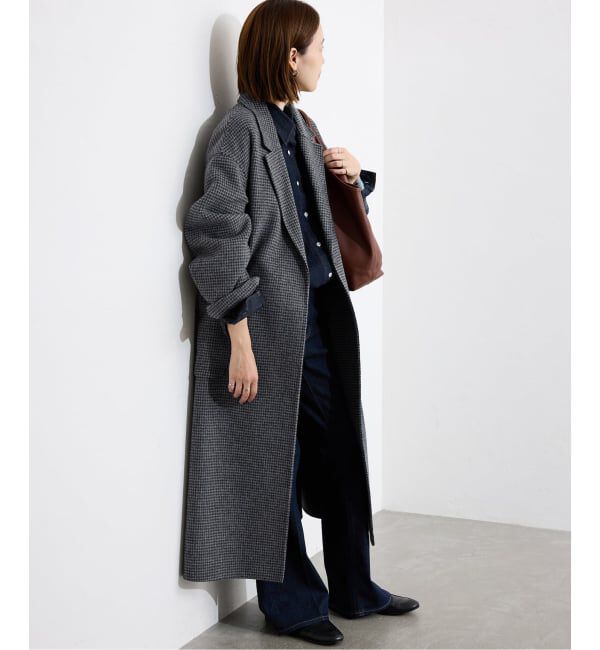 souple wool ダブルフェイスロングコート（SLOBE IENA）｜ルミネの